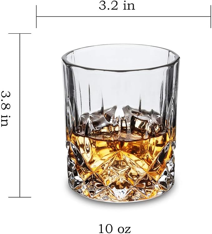 KANARS Old Fashioned Whiskey Glasses - 10 Oz Rocks Barware - Image 3