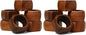 Wooden Napkin Rings Set of 12 for Dinning Table Decor | Wood Napkin Holder Set of Twelve for Dinner Table Decoration | Napkin Ring for Home and Kitchen Decor