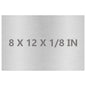 6061 T651 Aluminum Sheet Metal 8" x 12" x 1/8"(0.125") Thin Plate With Protective Film - 3MM Heat Treatable Rectangle for Crafting, Industry