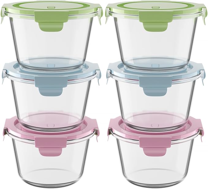 2 Cup/16oz Round Glass Meal Prep Containers - Image 2