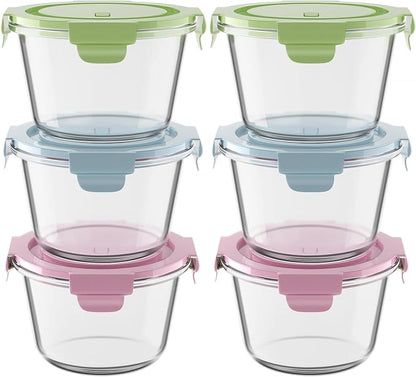 2 Cup/16oz Round Glass Meal Prep Containers - Image 2