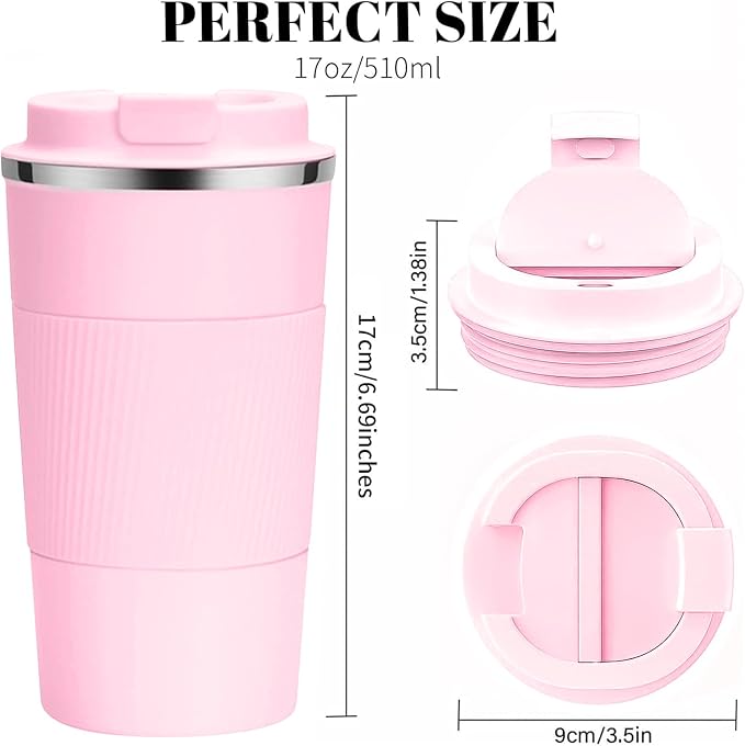 Insulated Travel Coffee Mug, Stainless Steel Coffee Cup - Image 3