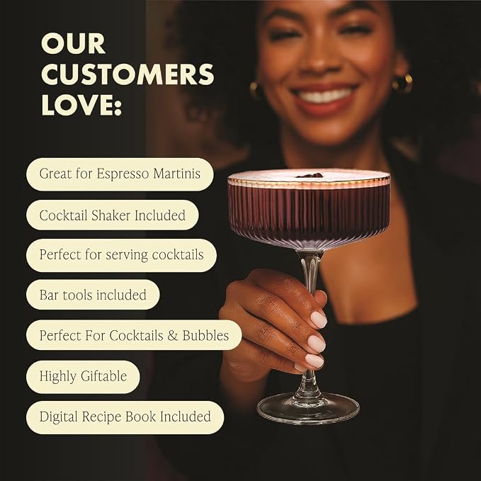 VEMACITY - Luxury Espresso Martini Gifts | Gold Cocktail Shaker Set + 2 - Image 9