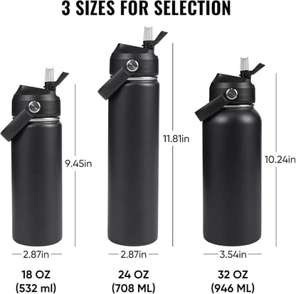 Fijinhom 24oz Insulated Stainless Steel Water Bottle, Wide Mouth Double Wall - Image 4