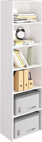 Wooden 6 Cube Storage Organizer, White 6 Cube Storage Shelf, 6 Tier Closet Organizers Storage Cubes Display Cubby, Versatile Cubes Open Bookshelf and Cubby Organizer for Any Space 15.7inch
