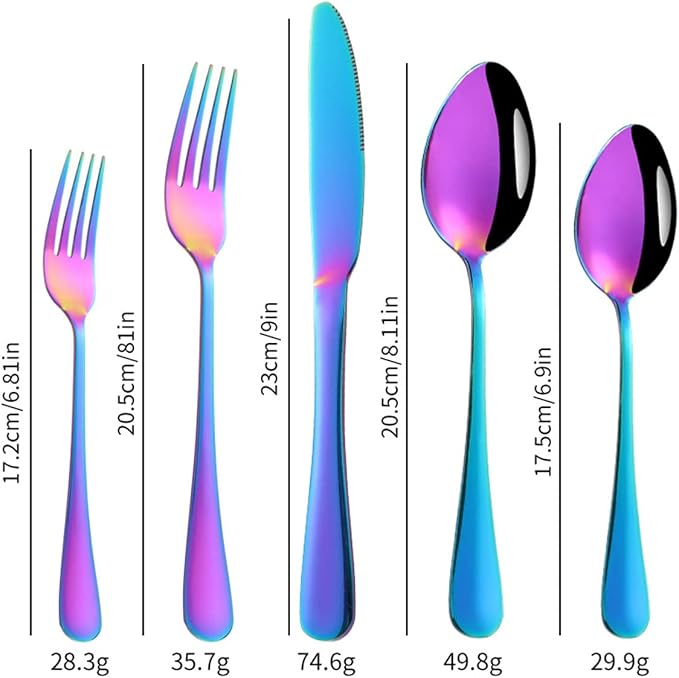 Stainless Steel Customized Flatware Set, Engraving Name Knife Forks Spoon - Image 2