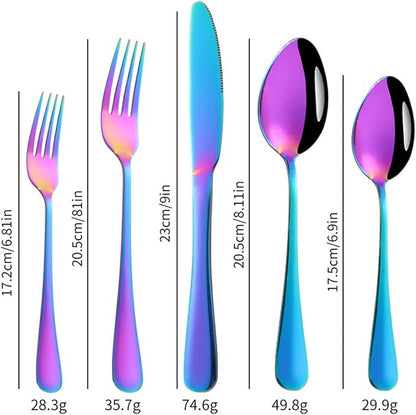 Stainless Steel Customized Flatware Set, Engraving Name Knife Forks Spoon - Image 2