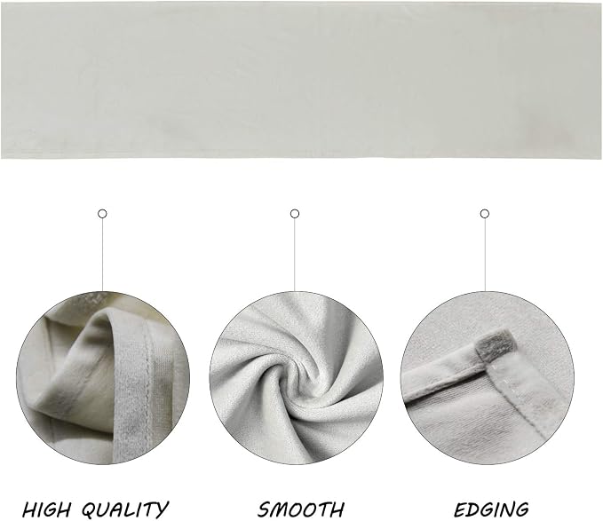 BALCONY & FALCON Table Runner Velvet Ivory 14"x118" | Elegant, Fall Decor - Image 2