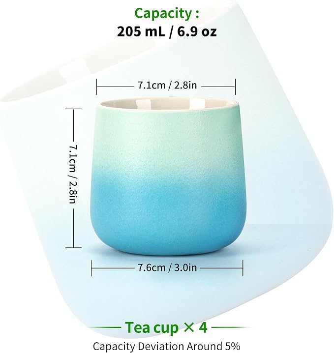 TEANAGOO Japanese Tea Cup, 7.2Oz / 205 ml, Japansese Cups, Chinese Tea Cups - Image 3
