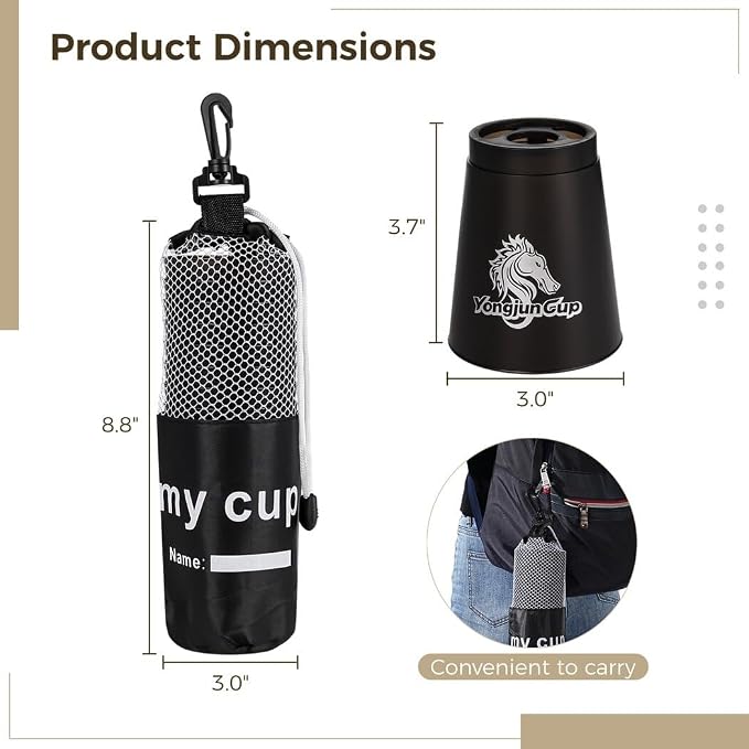 yeesport 12 Sport Stacking Cups Black Training Game - Image 5