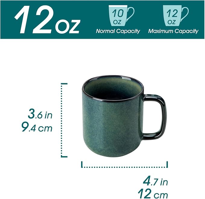 vancasso STARRY Coffee Mugs Set, 12 oz Ceramic Coffee Cups - Image 2