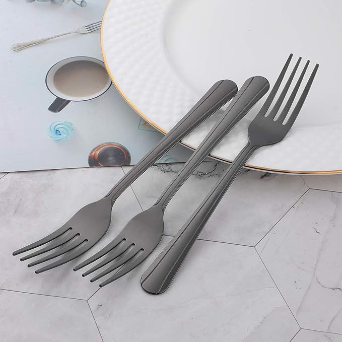 12 Pieces Dinner Fork, Stainless Steel Silverware Forks, 7.1 Inches Metal Fork - Image 3