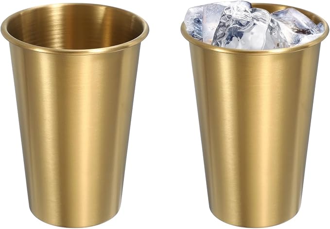 uxcell 2 Pcs Stainless Steel Cups, 17oz/500ml Metal Cups Double Wall Tumbler by uxcell