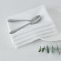 maxmill Cloth Napkins 20 x 20 Inch Weaved Texture Pattern Soft Comfortable and Luxury Serviette for Restaurant Family Dinners Weddings Parties and Banquets Set of 4 Pieces, White