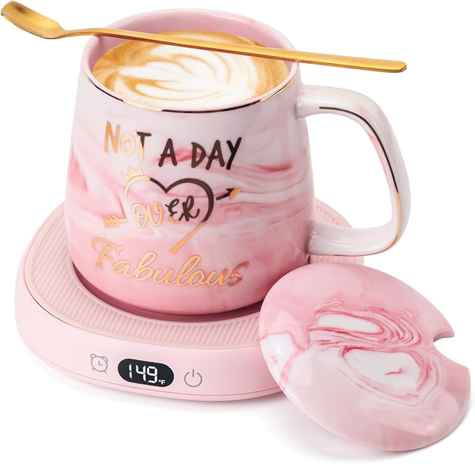 Coffee Mug Warmer & Not A Day Mug Set, Coffee Cup Warmer by LOUTYTUO