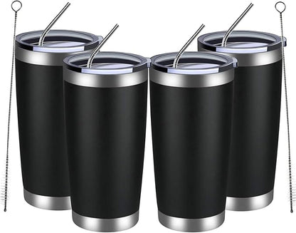 MEWAY 20oz Tumbler 4 Pack Double Wall Vacuum Insulated Travel Mug Bulk by MEWAY
