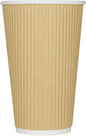 Karat 16oz Ripple Insulated Coffee Hot Cups Kraft Double Poly Lined Paper Hot by Karat
