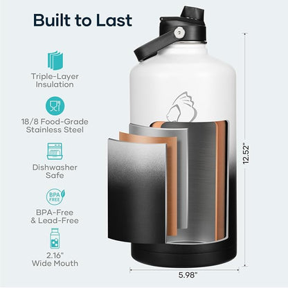 BUZIO 1 Gallon Water Bottle Insulated - Image 4