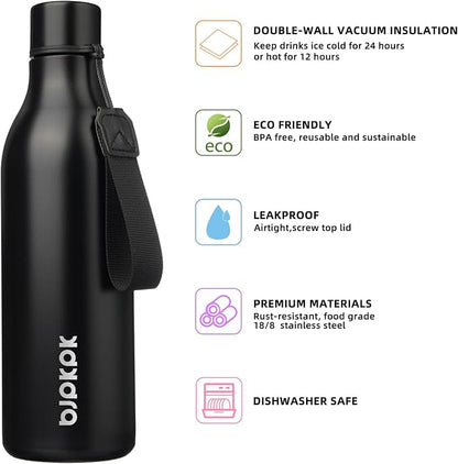 BJPKPK 25oz Insulated Water Bottle, Stainless Steel Bottle - Image 2