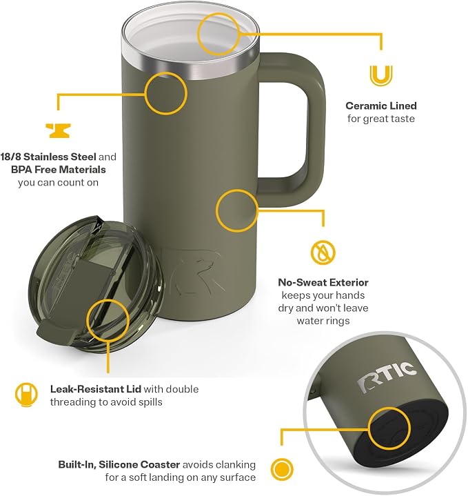 RTIC 16oz Road Trip Travel Mug - Image 3