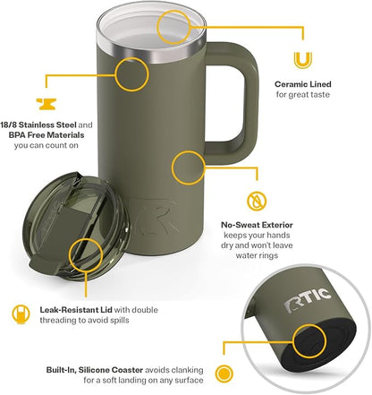 RTIC 16oz Road Trip Travel Mug - Image 3