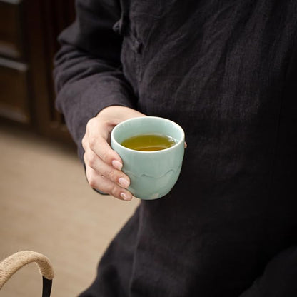 TEANAGOO Ceramic Japanese Tea Cups Set of 4pcs, 5.4oz/160ml Elegant Ceramic - Image 5