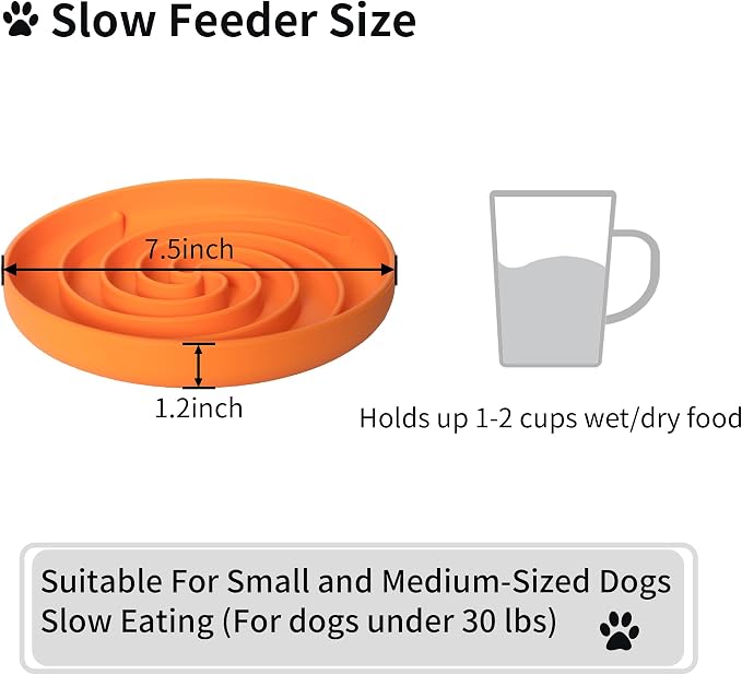 Bifeaw Slow Feeder Dog Bowls, Dishwasher Microwave Safe Silicone Puppy Puzzle - Image 6