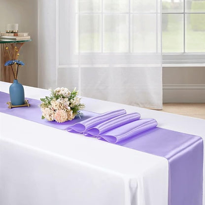 10-Pack Lavender 12 x 108 inches Long Premium Satin Table Runner | Wedding - Image 6