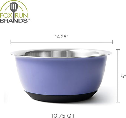 Fox Run Stainless Steel Mixing Bowl, Large 10.75 Quart Mixing Bowl | Non-Skid - Image 7