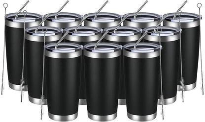 MEWAY 20oz Tumbler 12 Pack Double Wall Vacuum Insulated Travel Mug Bulk by MEWAY