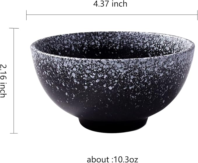 Japanese Style Rice Bowl Set of 4, Creative Ceramic Small Bowls, Reactive Kiln - Image 2
