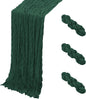 3 Pack Emerald Green Cheesecloth Table Runner, 17 x 108 Inch, Gauze Cheese by Yorcari