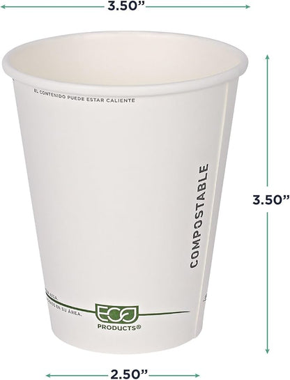 ECO PRODUCTS GreenStripe Disposable Paper Hot Cups, 8 oz - Image 3