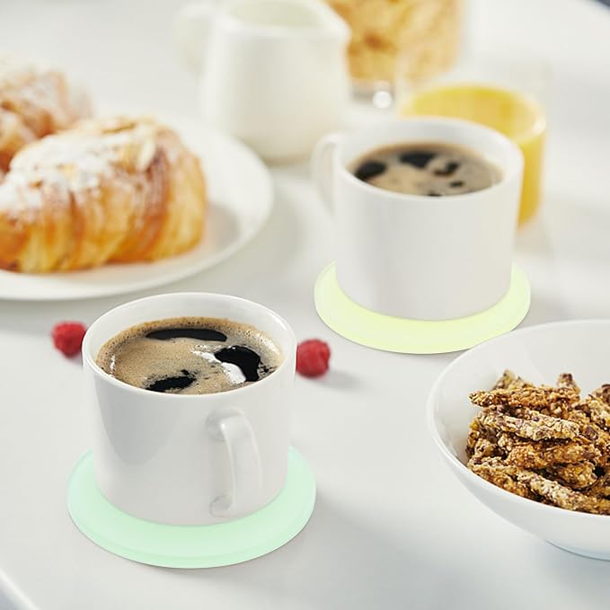 Acrylic Round Coasters, For Drinks, Cup Coasters for Home Bar Office Tabletop - Image 2