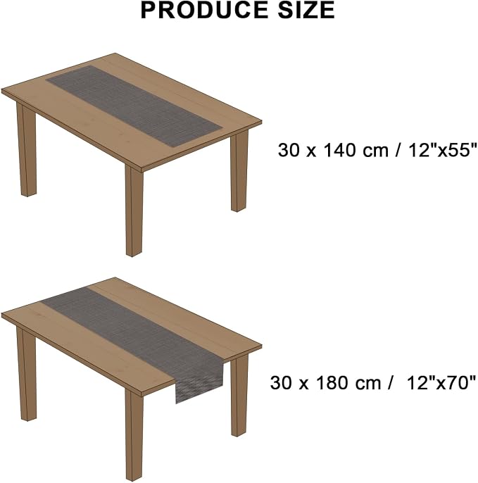 Table Runner 55 Inches Long, Vinyl Woven Heatproof Table Runners | Washable - Image 9