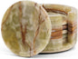 Marble Coasters Set of 6 Green 3.5 Inch Round Stone Coaster by SPESHSTONES