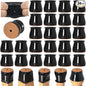24 Pcs Chair Leg Floor Protectors for Hardwood Floors Silicone Covers to Protect Wood Tile Floors Felt Bottom Furniture Leg Caps Anti-Scratch Reduce Noise (Fit:1.3"-2")