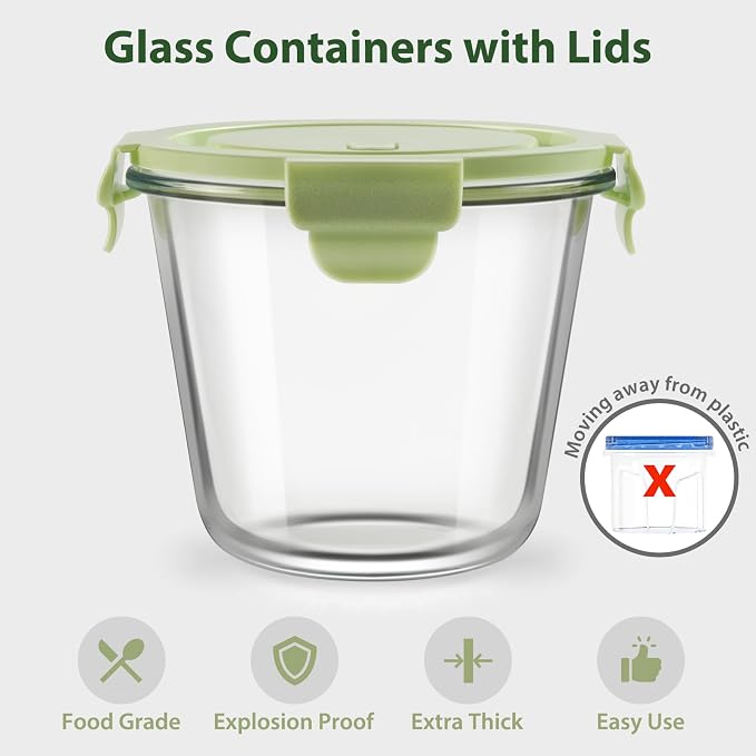 3Cup/23oz Glass Meal Prep Containers - Image 2