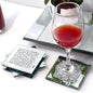 GIMORRTO Glass Mirrored Coaster 4 PC, Crushed Diamond Square Cup Mat 4" Decor by GIMORRTO