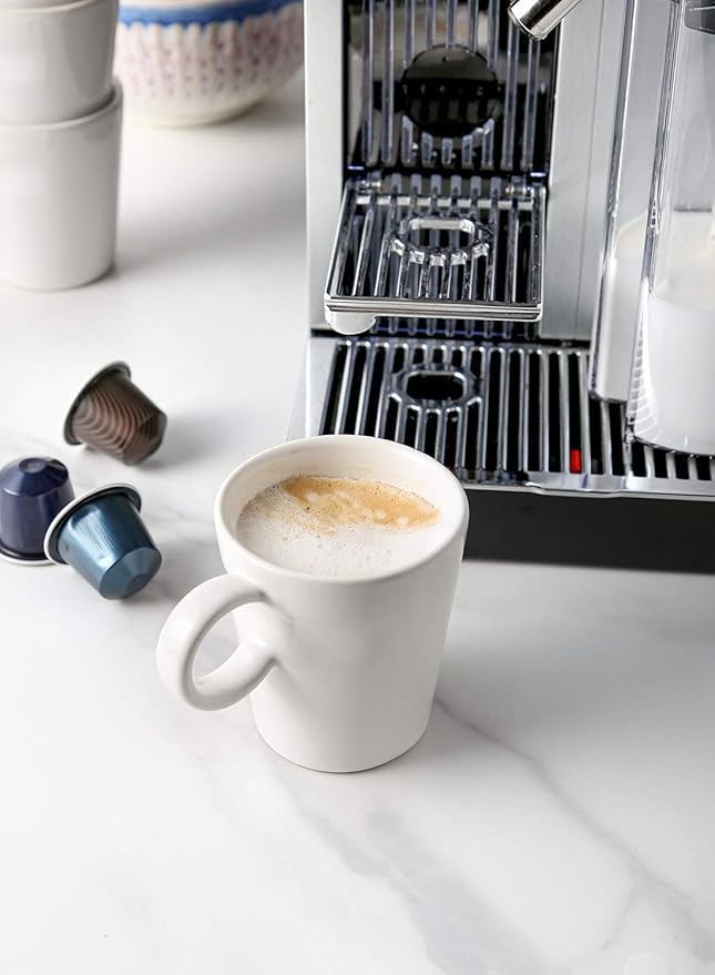 LE TAUCI 5 oz Espresso Mugs, Ceramic Small Stackable Coffee Cups, Designed - Image 3