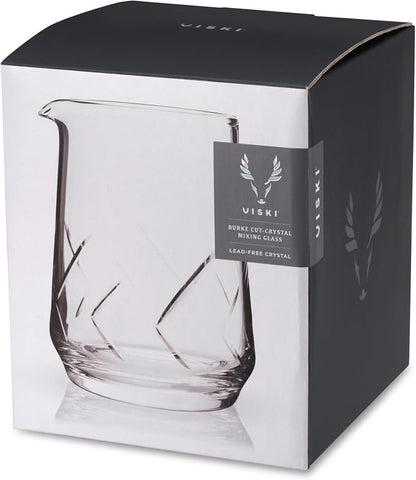 Viski Burke Cocktail Mixing Glass, Bartender and Barware Essentials, Geometric - Image 7