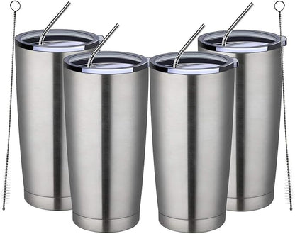 MEWAY 20oz Tumbler 4 Pack Double Wall Vacuum Insulated Travel Mug Bulk by MEWAY