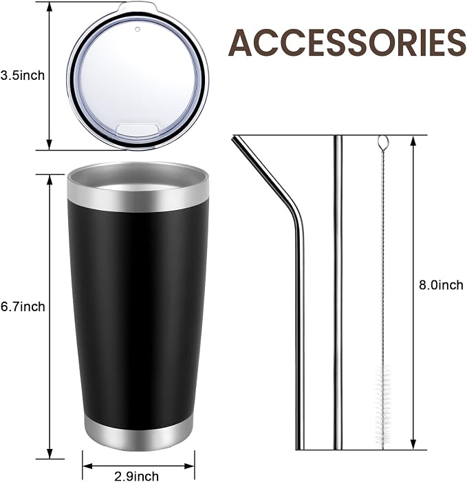 MEWAY 20oz Tumbler 12 Pack Double Wall Vacuum Insulated Travel Mug Bulk - Image 9