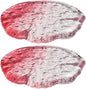 Lead-Free Crystal Glass Round Coasters, Gradient Pink Design, Thickened and by Boxonly