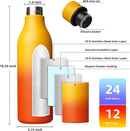BJPKPK 25oz Insulated Water Bottle, Stainless Steel Bottle - Image 3