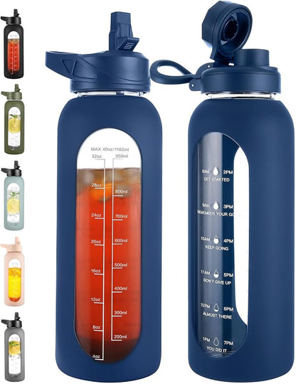 CIVAGO 40 oz Glass Water Bottle by CIVAGO