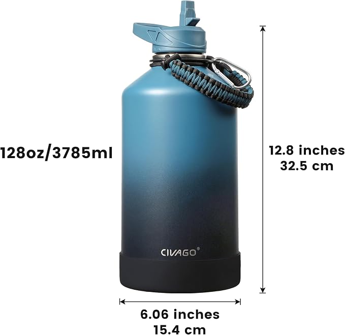 CIVAGO Gallon Insulated Stainless Steel Water Bottle - Image 4