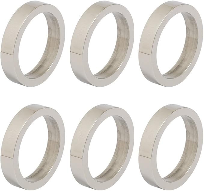 DII Decorative Assorted Silver Napkin Ring Set, One Size by DII