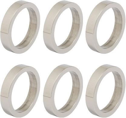 DII Decorative Assorted Silver Napkin Ring Set, One Size by DII