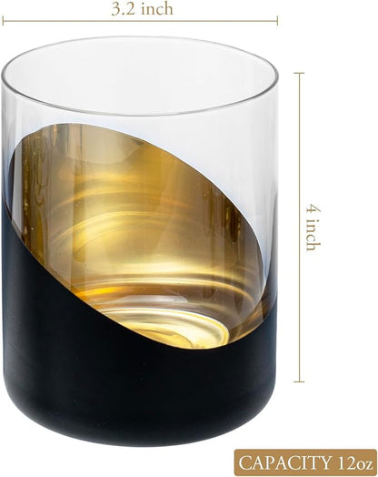 MyGift Whiskey Glasses Set of 6, Modern Cocktail Glasses - Image 6